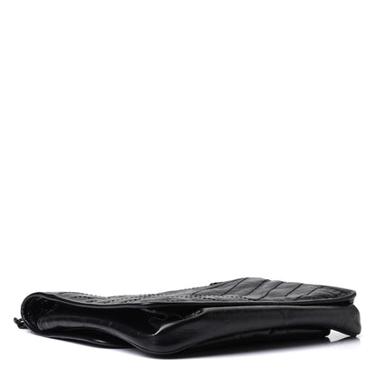 Saint Laurent Crinkled Calfskin Matelasse Monogram Medium Niki Chain Satchel Black 6 of 10