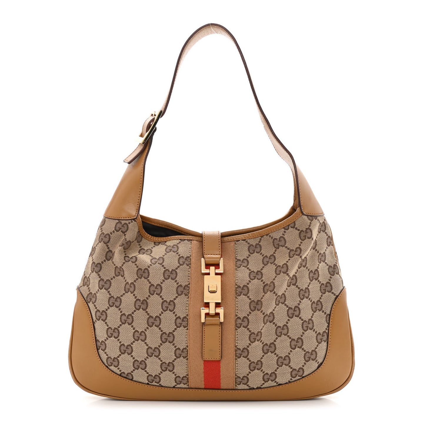 Monogram Web Jackie O Hobo Tan