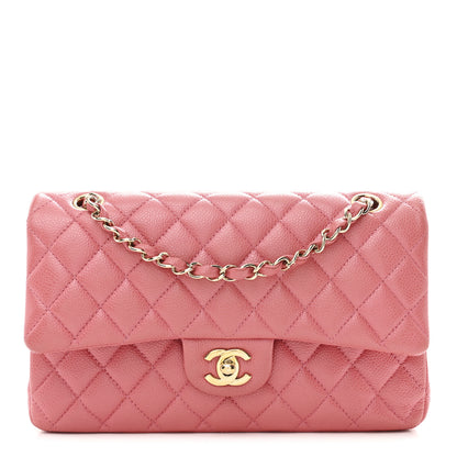 Chanel Iridescent Caviar Quilted Medium Double Flap Dark Pink 1 of 11
