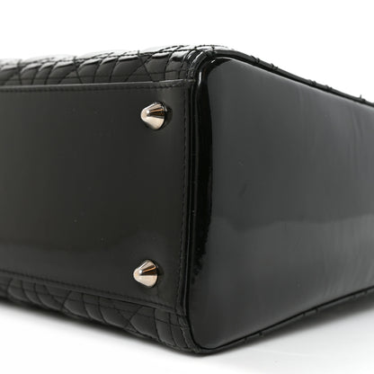 Christian Dior Patent Cannage Large Lady Dior Black 10 of 10