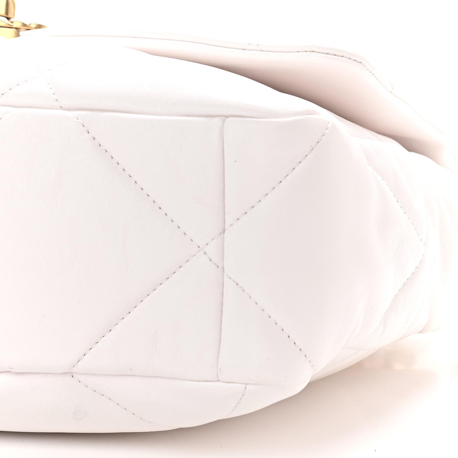 Chanel Lambskin Quilted Large Chanel 19 Flap White 5 of 10