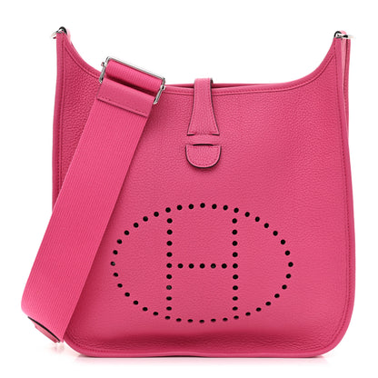 Hermes Taurillon Maurice Evelyne III PM Rose Shocking 1 of 11