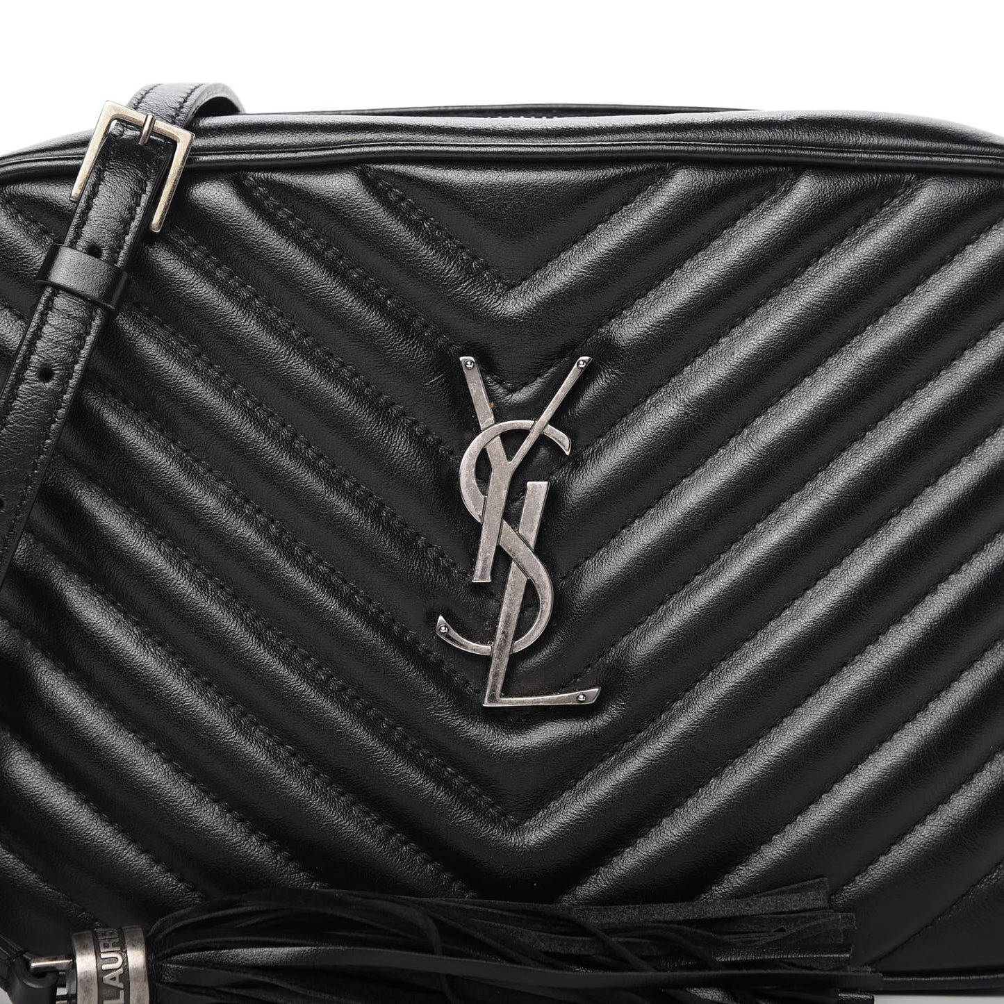 Calfskin Matelasse Monogram Lou Camera Bag Black
