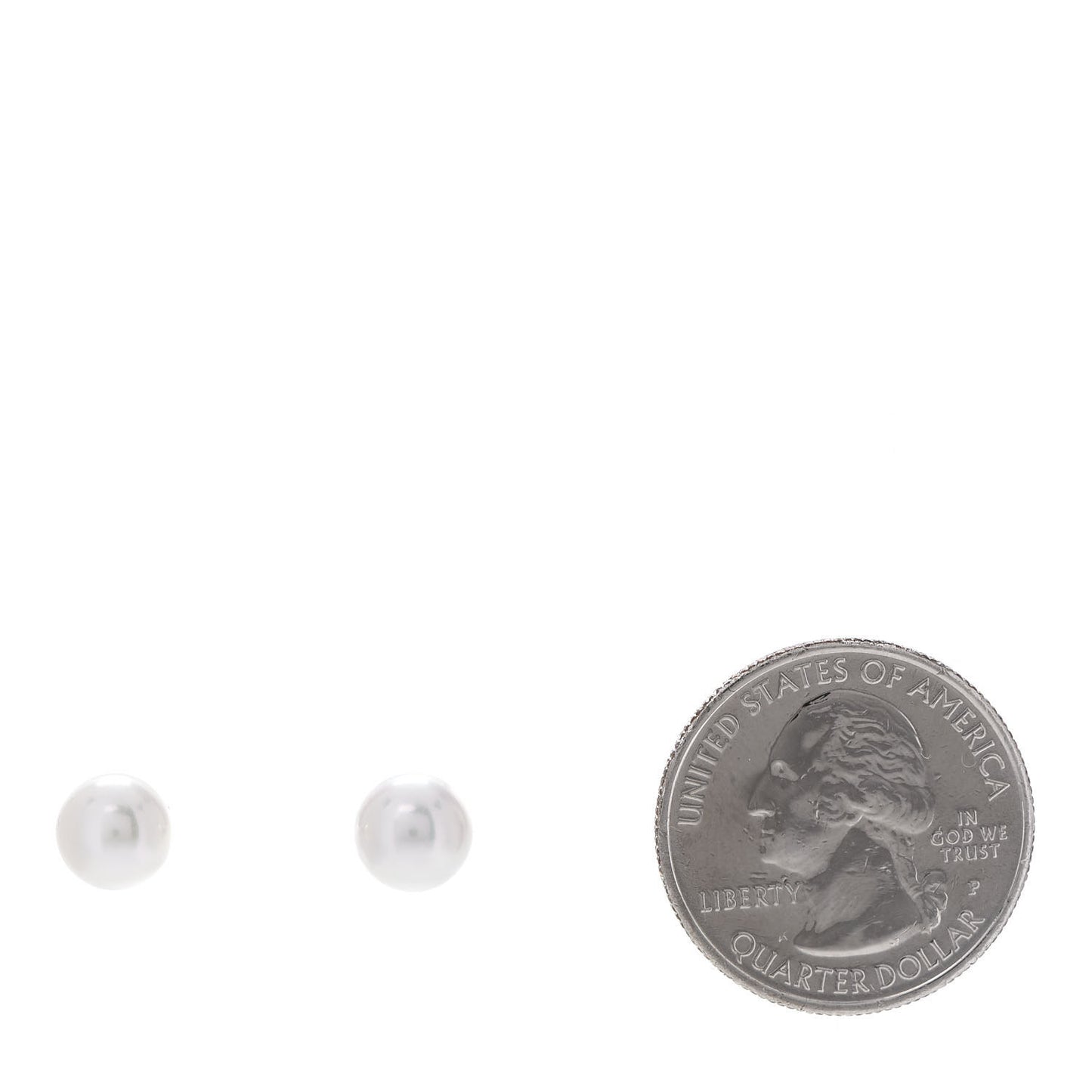 18K White Gold 6.5-7mm Akoya Pearl Stud Earrings