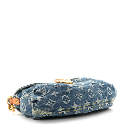 Louis Vuitton Monogram Denim Mini Pleaty Blue 4 of 16
