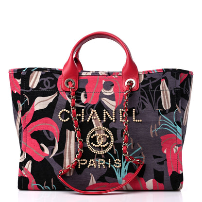 Chanel Velvet Calfskin Medium Deauville Tote Pink Multicolor 3 of 10