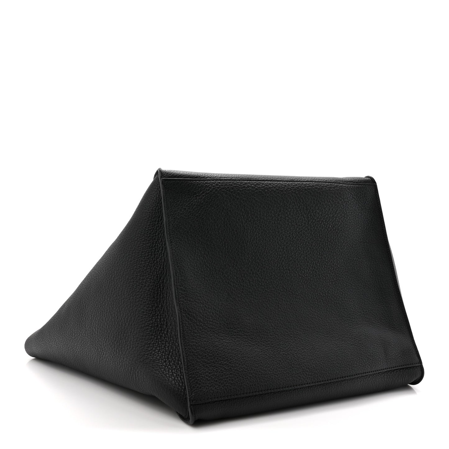 Supple Grained Calfskin Medium Big Bag Black