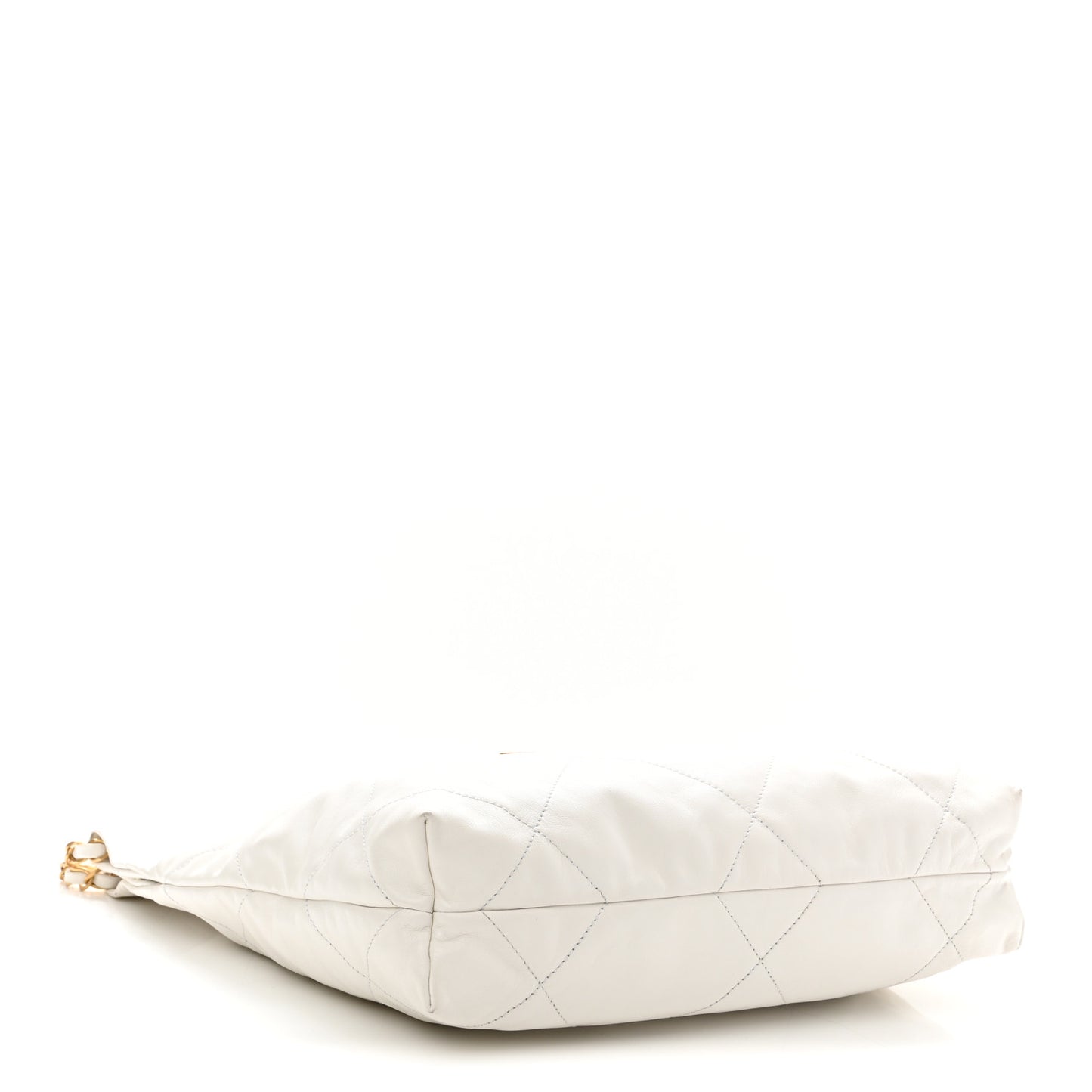 Shiny Calfskin Quilted Small Chanel 22 White