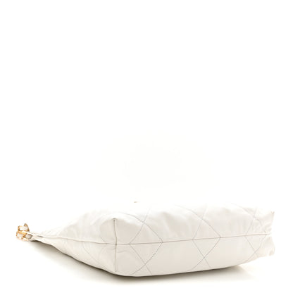 Chanel Shiny Calfskin Quilted Small Chanel 22 White 4 of 11