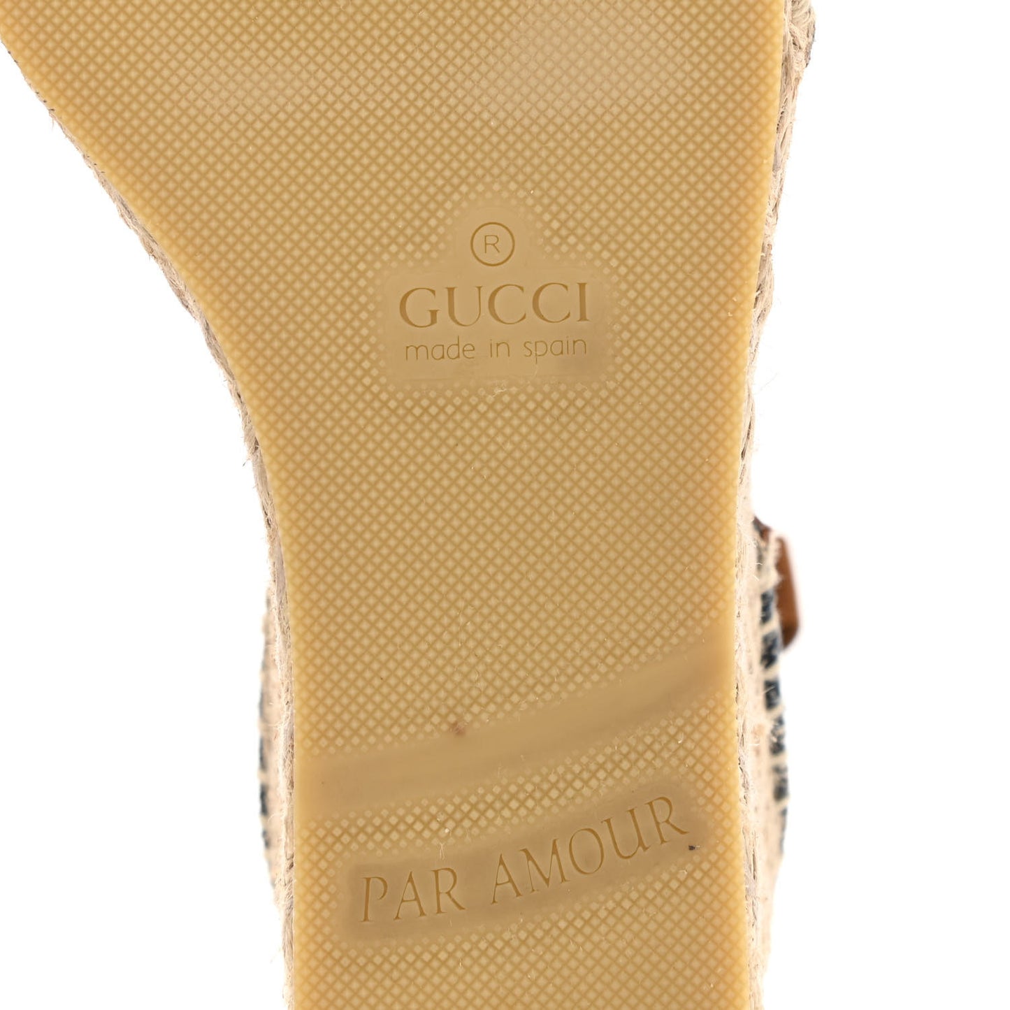 New Denim GG Monogram Ankle Wrap Espadrille Wedge Sandals 38 Blue Tea Cuir Epilog