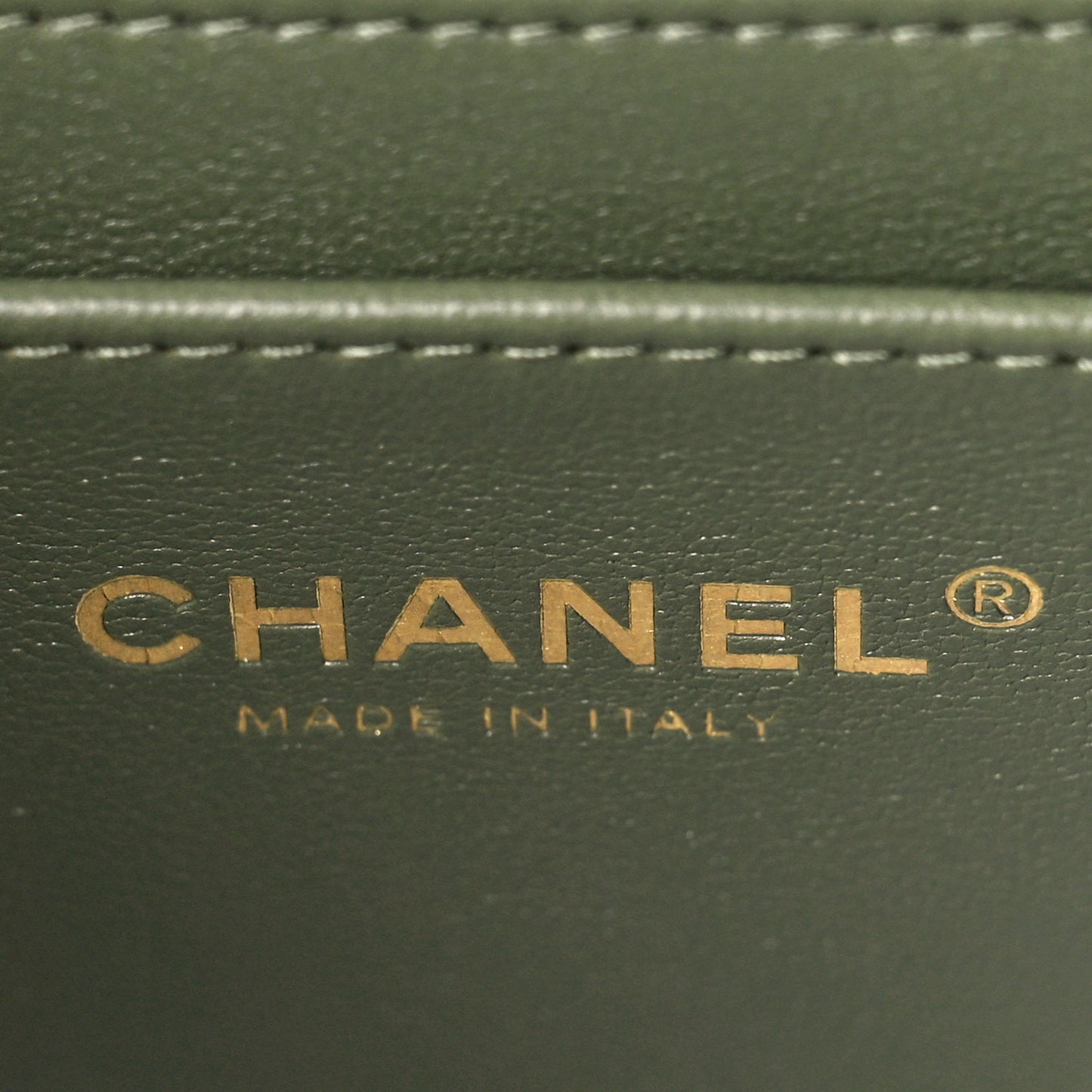 Lambskin Quilted Mini Rectangular Flap Green