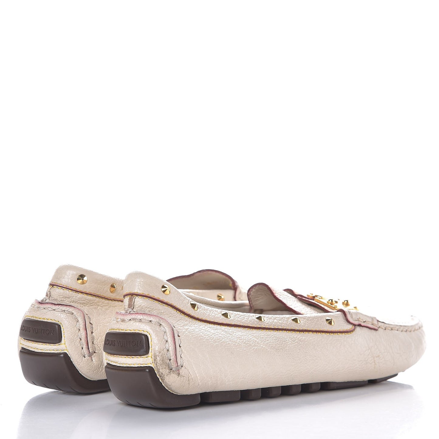 Goatskin Studded Suhali Loafers 35.5 Off White