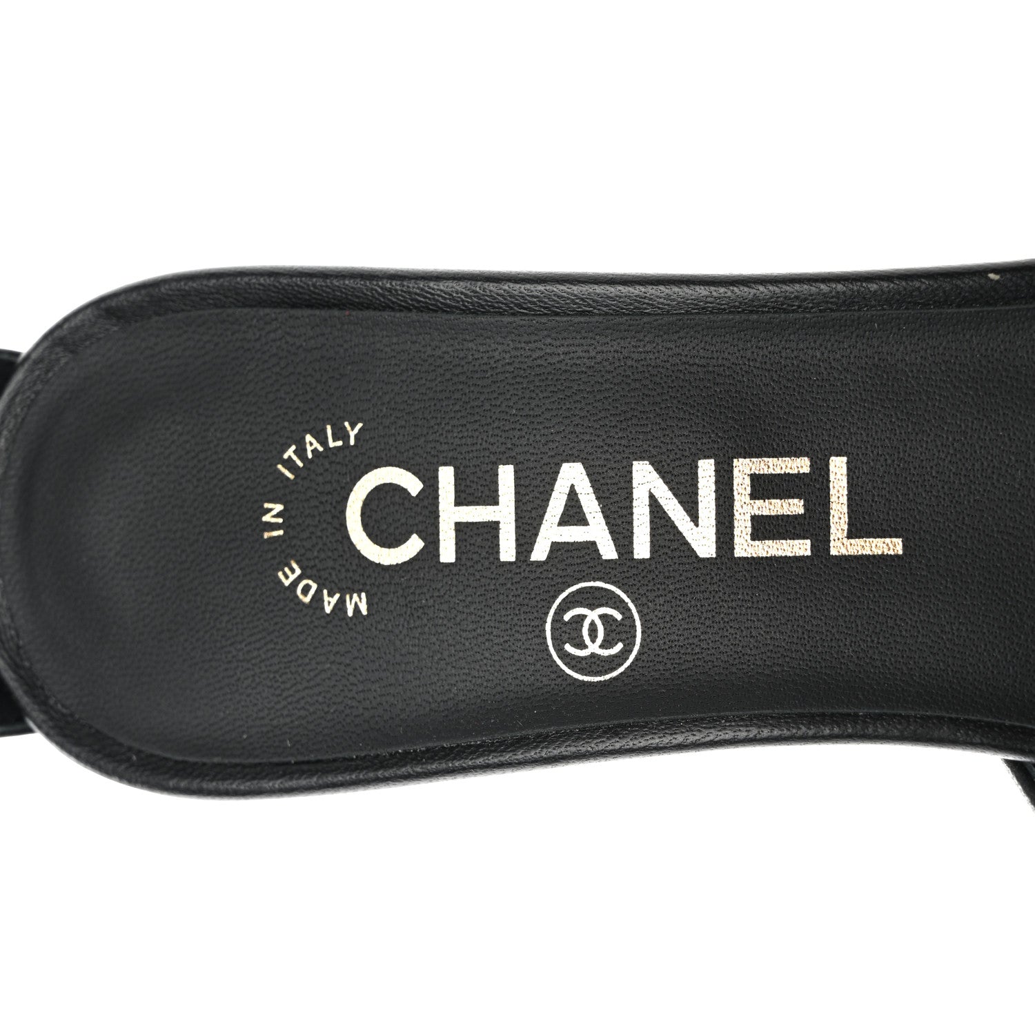 Chanel Lambskin Grosgrain Cap Toe Logo Ankle Strap Pumps 37 Black 7 of 9