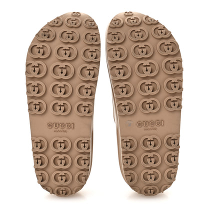 Gucci Soft Rubber Womens Interlocking G Platform 42mm Slide Sandals 37 Vintage Camel 38 Vintage Camel 6 of 9
