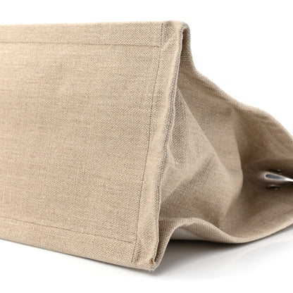 Saint Laurent Linen Calfskin Small Rive Gauche Tote Optic White 9 of 13