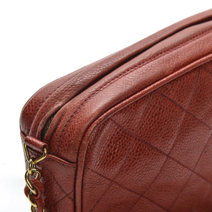 Chanel Caviar Quilted Camera Case Red 9 of 13