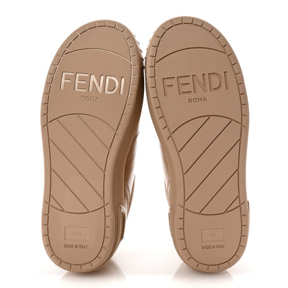 Fendi Calfskin Fashion Show Platform Sneakers 38.5 40 Beige 7 of 11