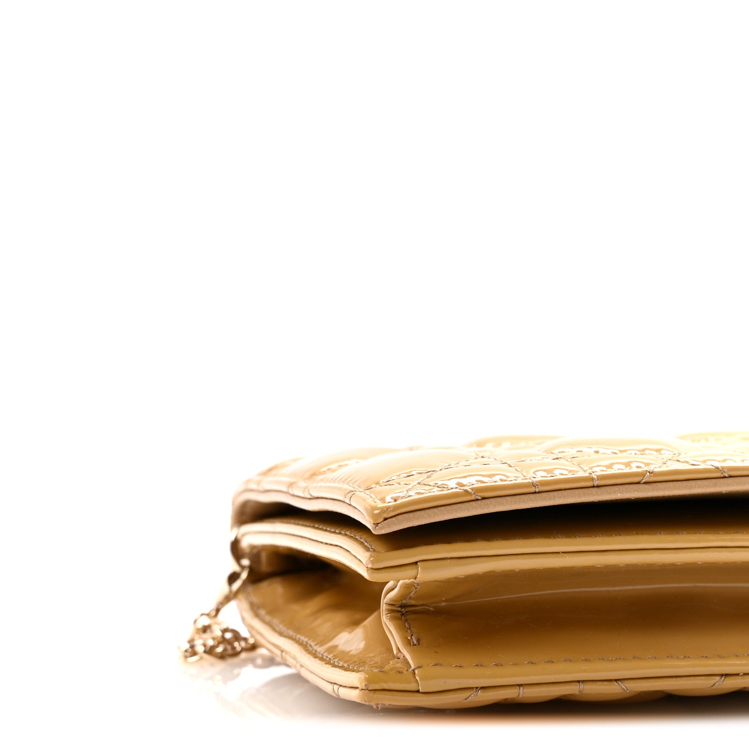 Christian Dior Patent Cannage Lady Dior Convertible Clutch Beige 8 of 9