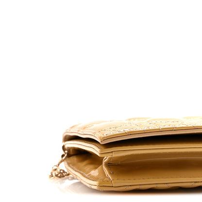 Christian Dior Patent Cannage Lady Dior Convertible Clutch Beige 8 of 9