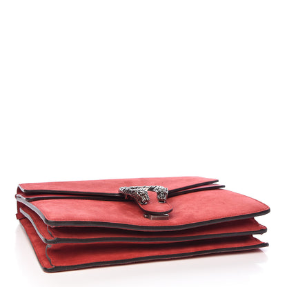 Gucci Suede Vitello Velvet Medium Dionysus Shoulder Bag Vulcanic Red 4 of 11