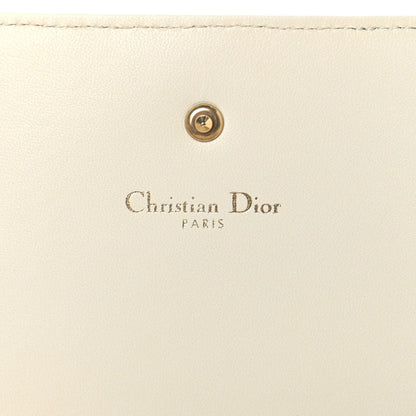 Christian Dior Calfskin Studded Diorama Croisiere Chain Wallet White 6 of 14