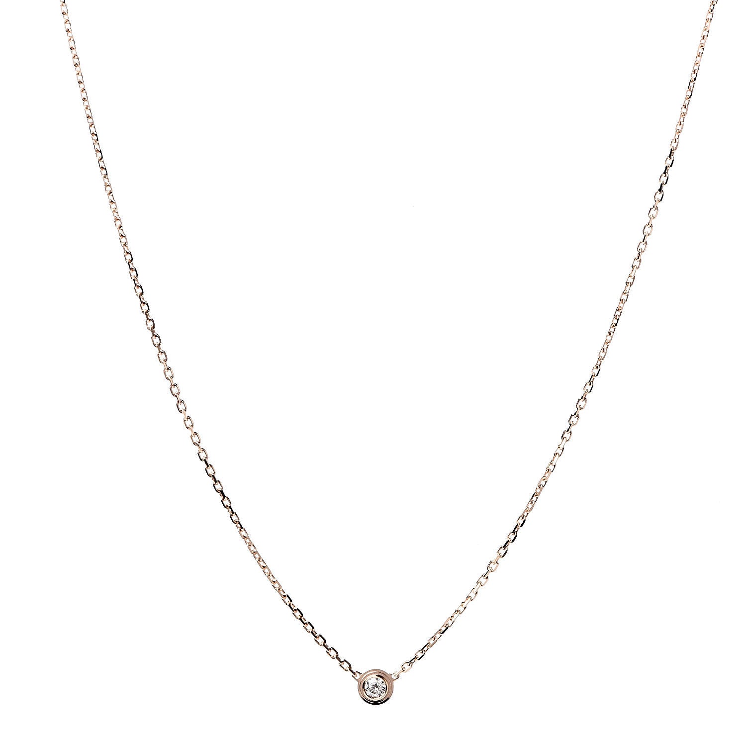 Cartier 18K Pink Gold Diamond XS D'Amour Pendant Necklace 1 of 6