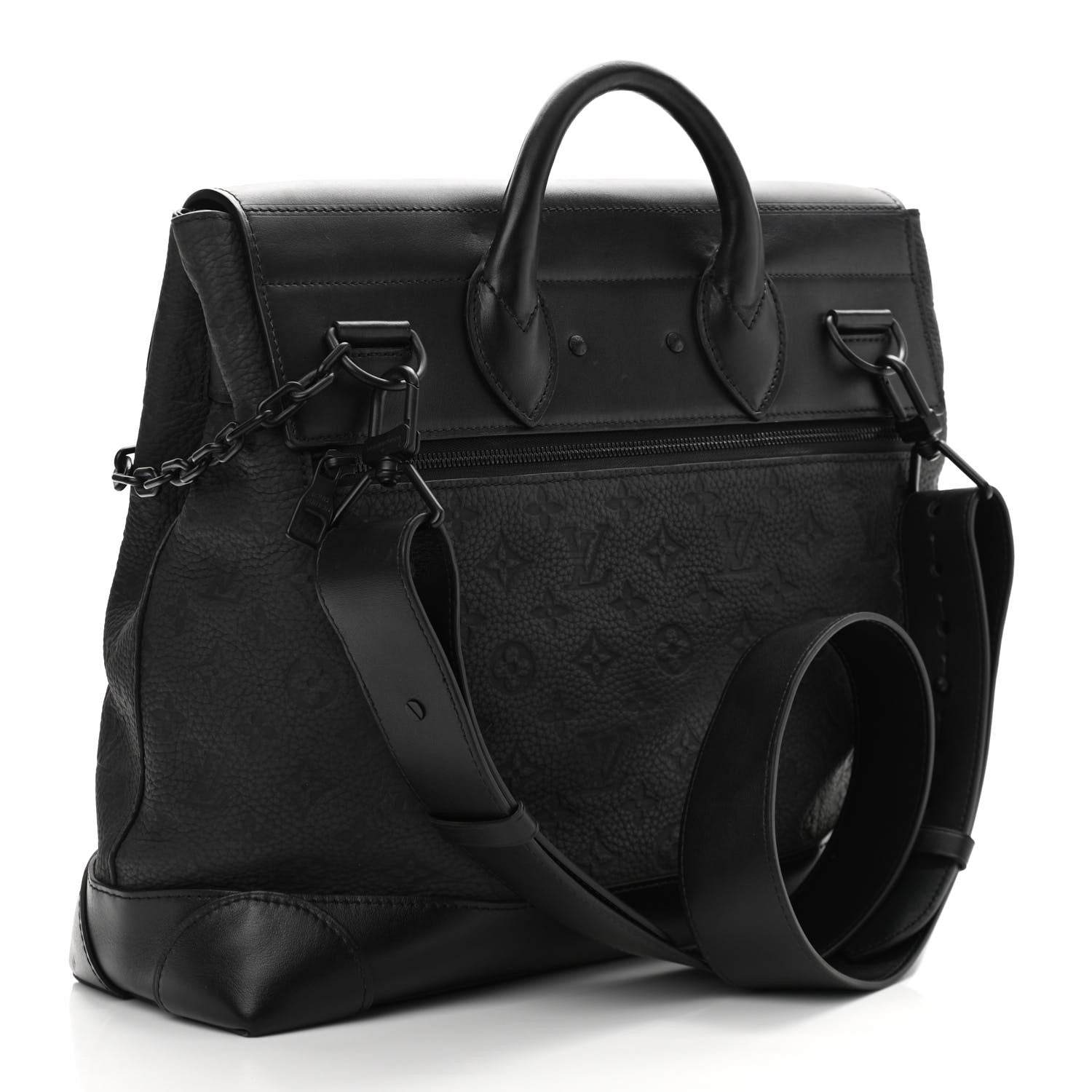 Louis Vuitton Taurillon Monogram Steamer PM Black 2 of 9