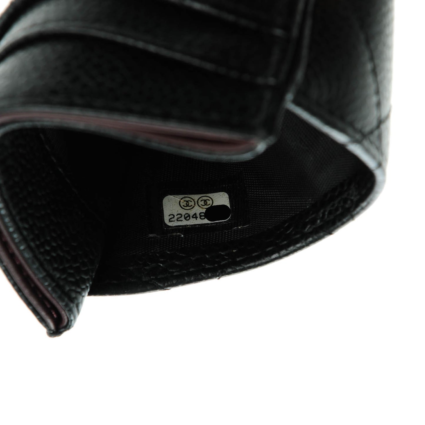 Caviar Quilted Card Holder Black