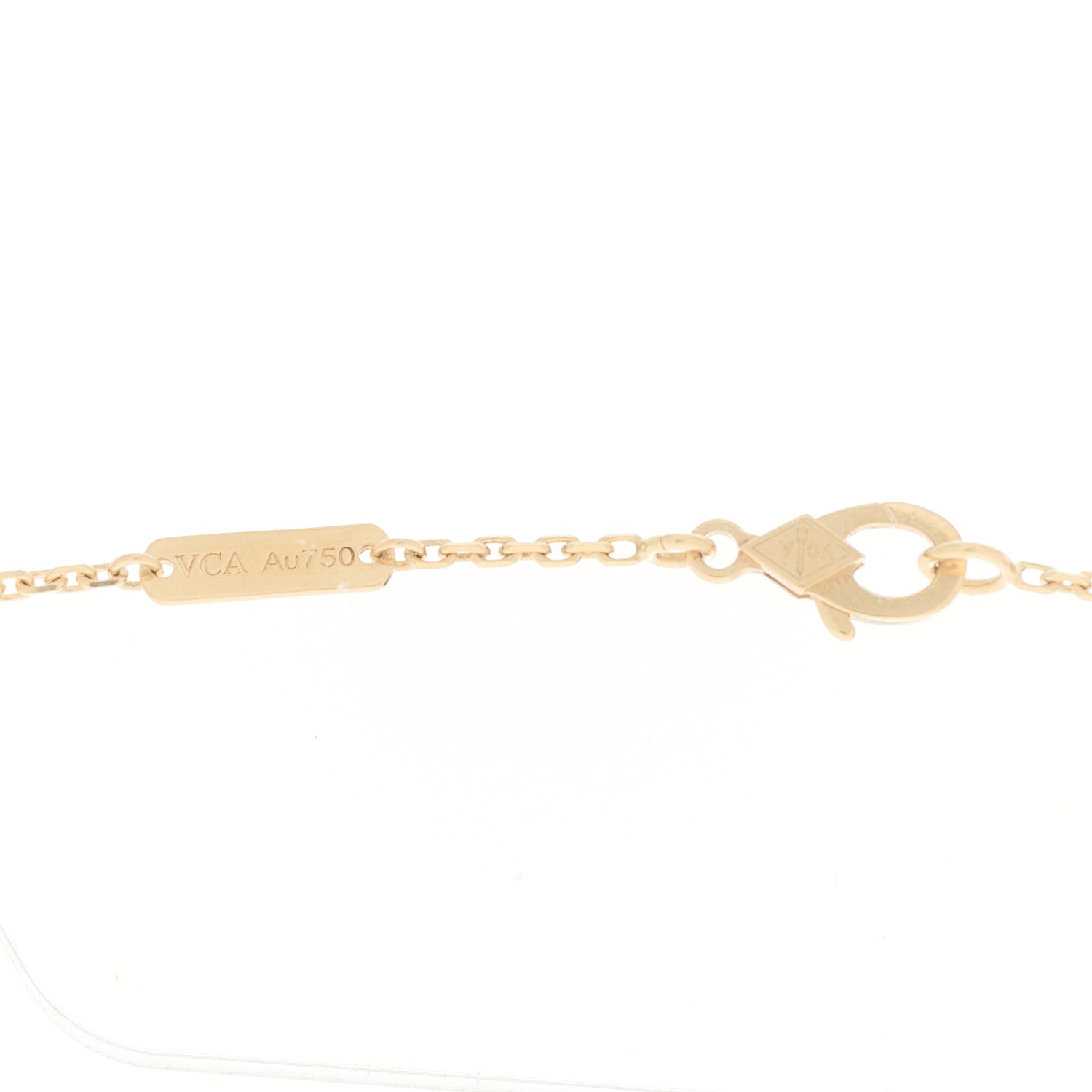 Van Cleef & Arpels 18K Yellow Gold Guilloche Vintage Alhambra Pendant Necklace 5 of 5