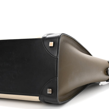 Celine Elephant Calfskin Mini Tri-Color Luggage Chalk 9 of 11