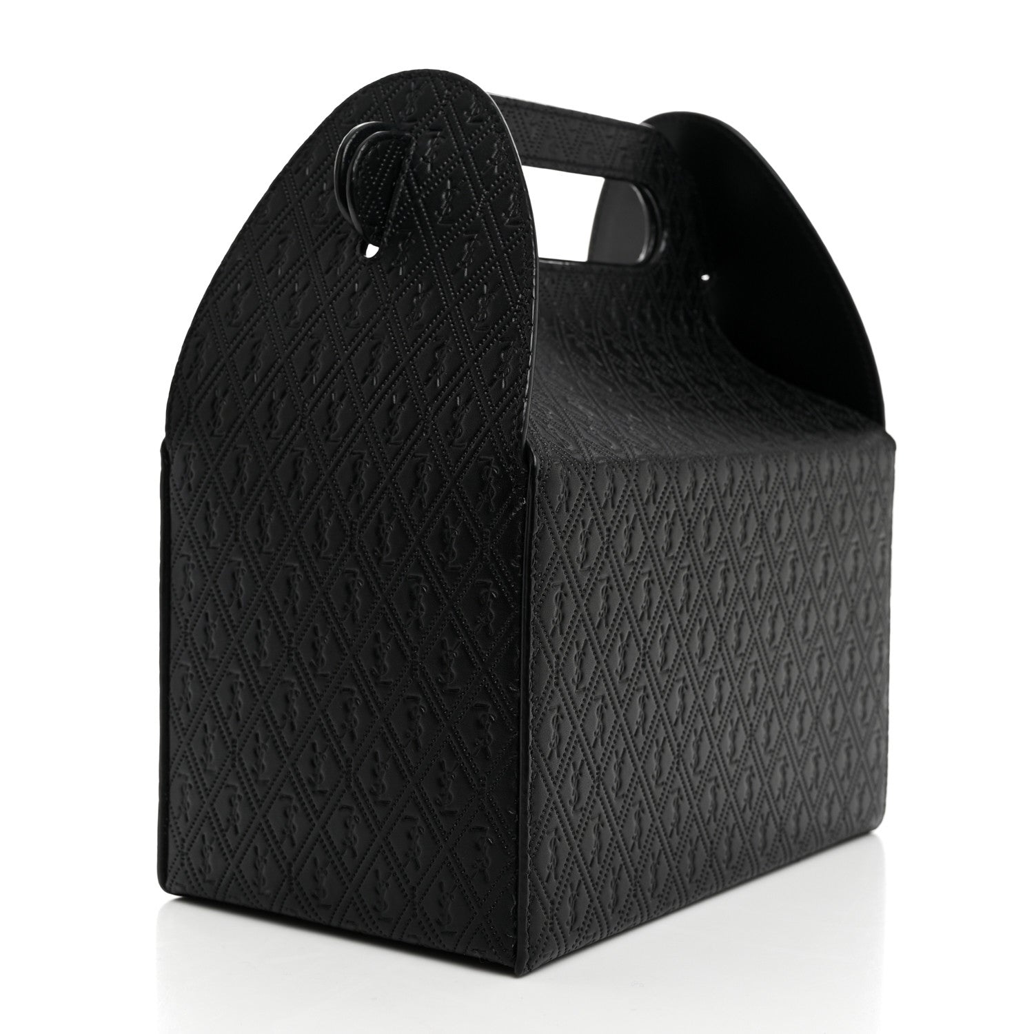 Saint Laurent Calfskin Monogram Take Away Box Black 3 of 7