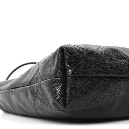 Chanel Shiny Caviar Quilted Monochrome Mini Chanel 22 Black 9 of 11