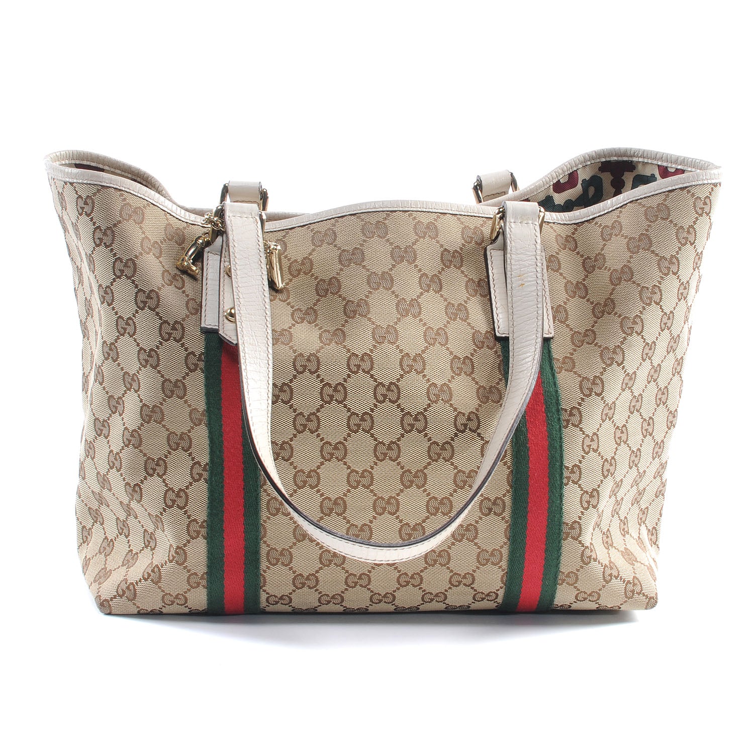 Gucci Monogram Medium Jolicoeur Tote White 1 of 7
