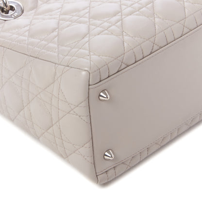 Christian Dior Lambskin Cannage Medium Lady Dior Grey 5 of 8