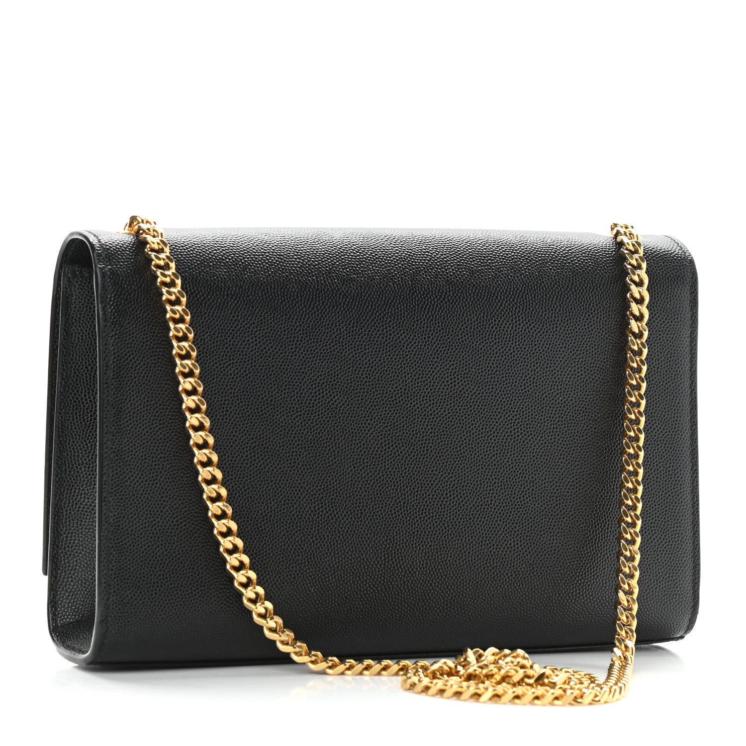Saint Laurent Grain De Poudre Medium Classic Monogram Kate Satchel Black 3 of 9