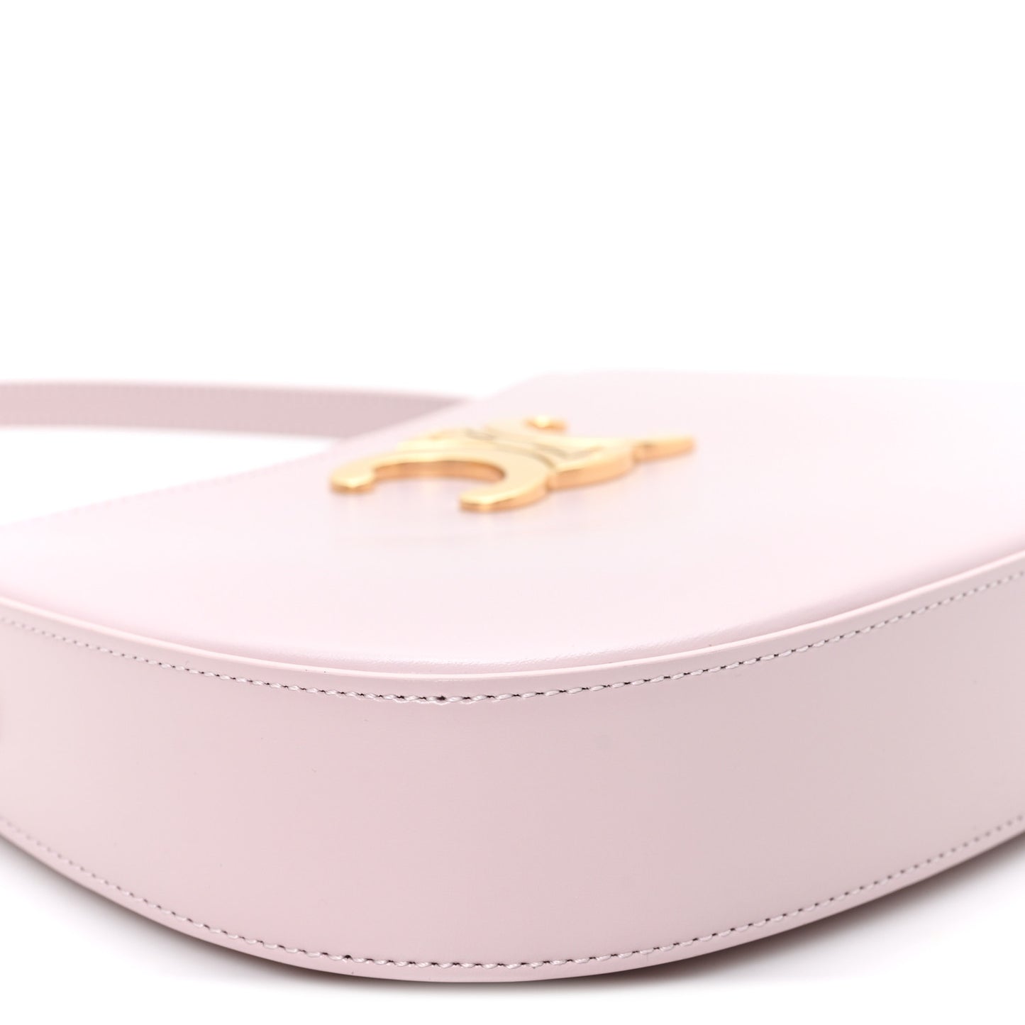 Shiny Calfskin Medium Tilly Triomphe Shoulder Bag Bleached Pink