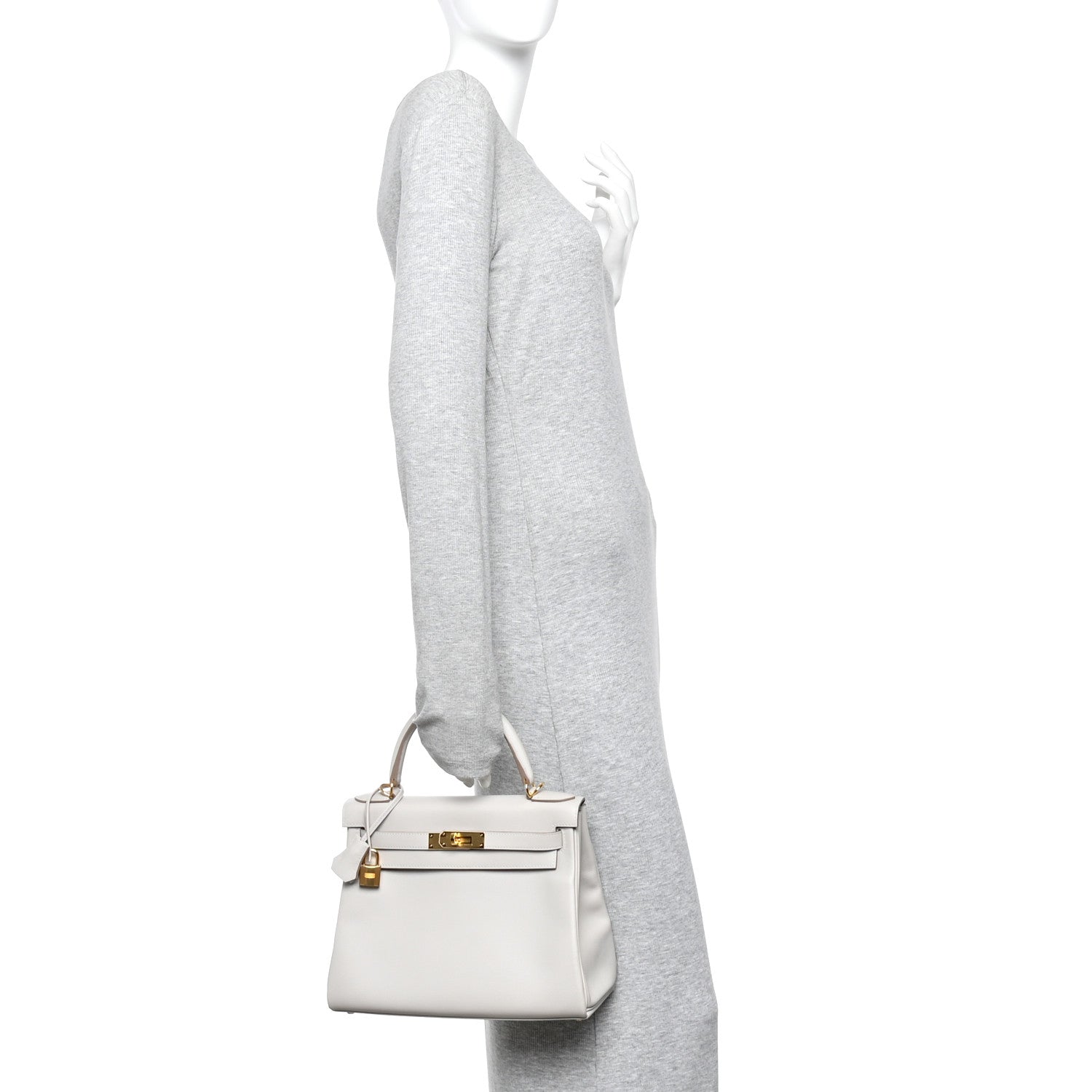 Hermes Evercolor Kelly Retourne 28 Gris Perle 2 of 12