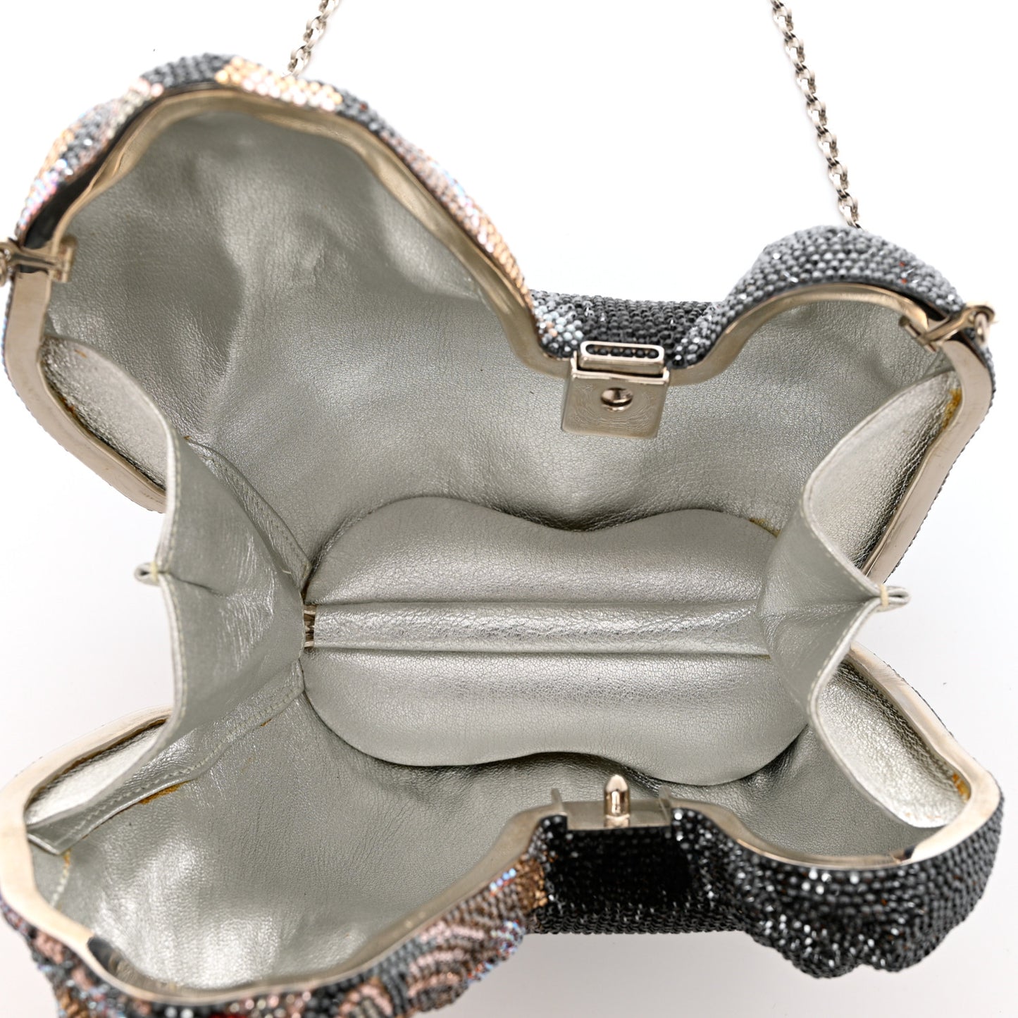 Crystal Yorkie Charlie Perla Minaudiere Clutch