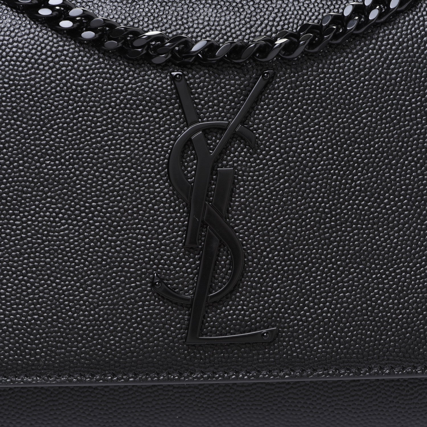 Saint Laurent Grain De Poudre Small Monogram Kate Satchel Black 7 of 9