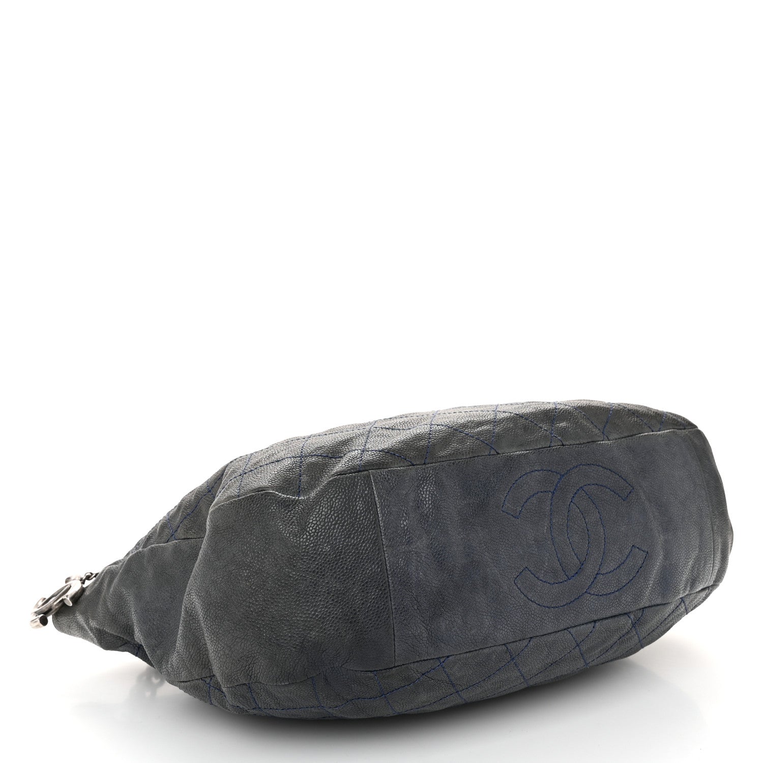 Chanel Caviar Quilted Simply CC Hobo Dark Blue 4 of 12