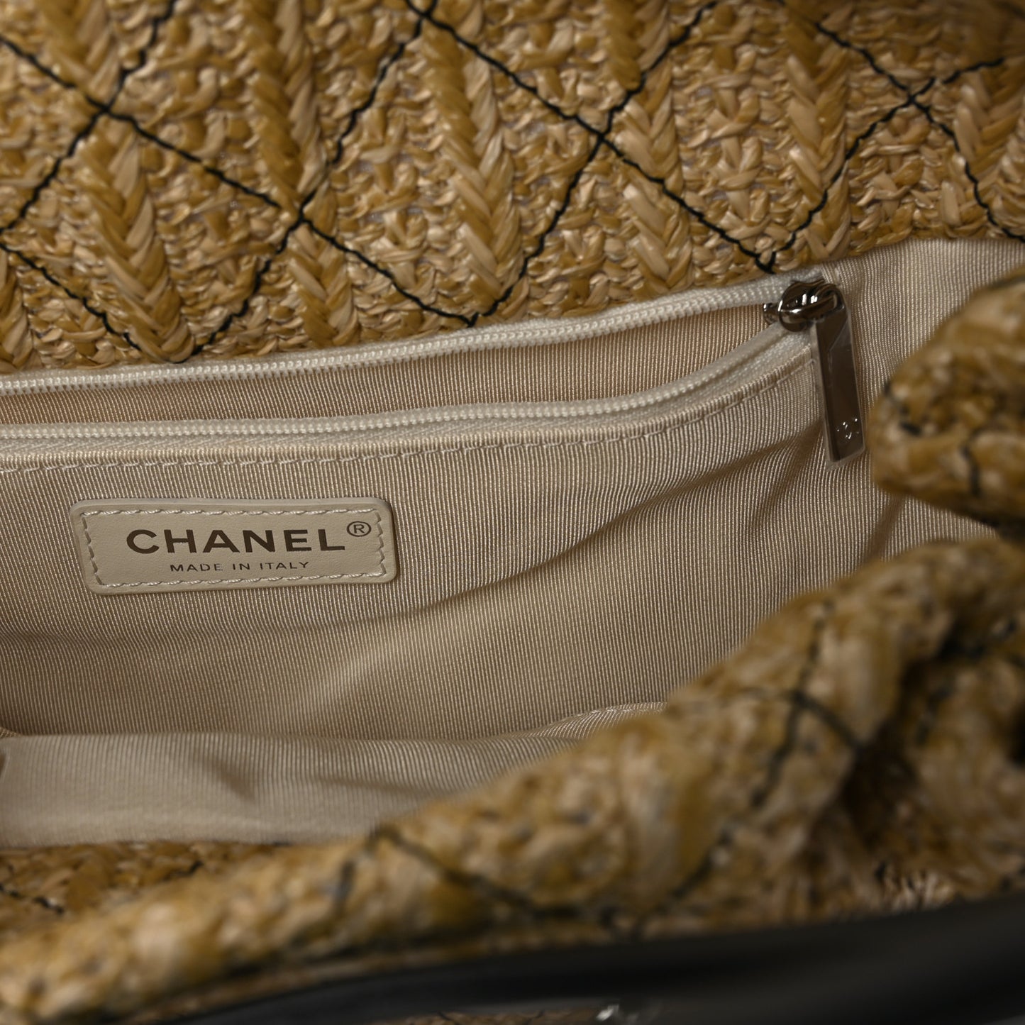 Calfskin PVC Quilted Chanel 31 Bag Black