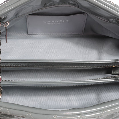 Chanel Patent Quilted Medium Just Mademoiselle Grey 5 of 7