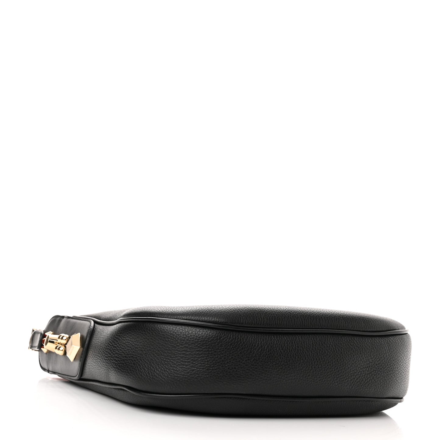 Grained Calfskin Carasky Shoulder Bag Black