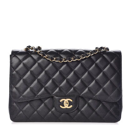 Chanel Caviar Quilted Jumbo Single Flap Black 1 of 11