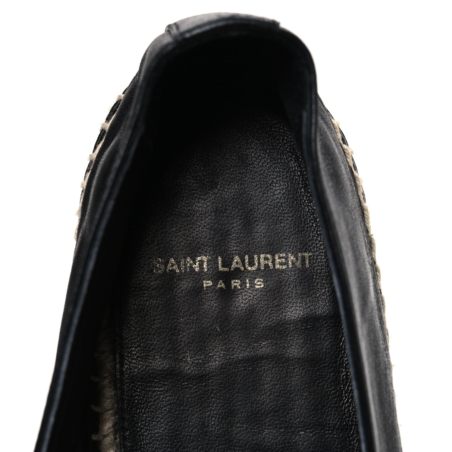 Saint Laurent Lambskin Monogram Espadrilles 39 Black 9 of 11