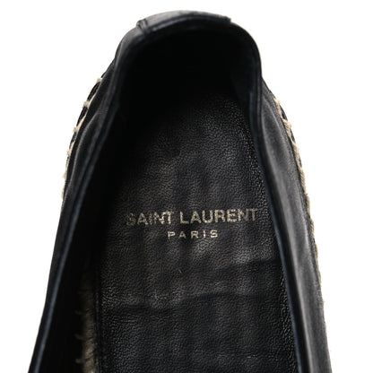Saint Laurent Lambskin Monogram Espadrilles 39 Black 9 of 11