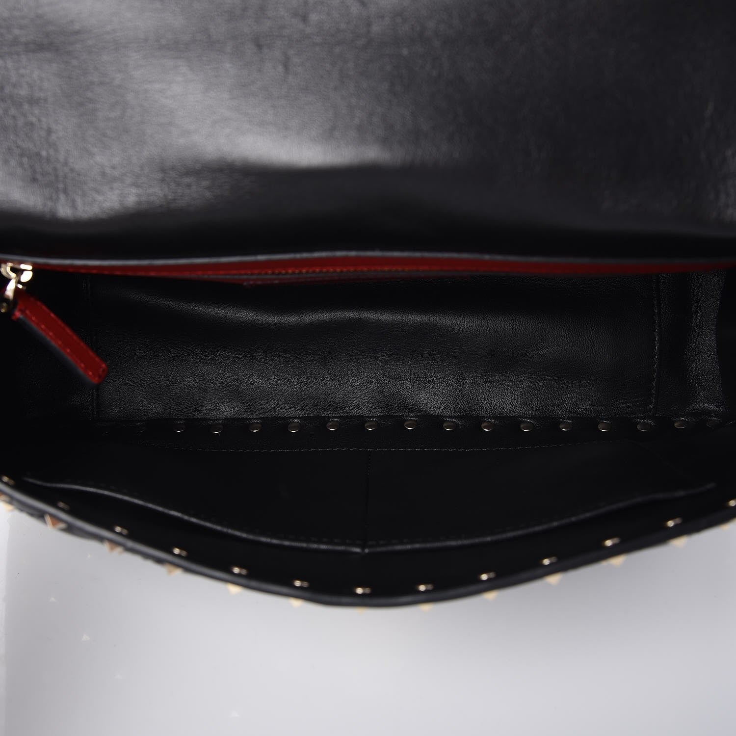 Valentino Garavani Lambskin Large Rockstud Spike Shoulder Bag Black 6 of 8
