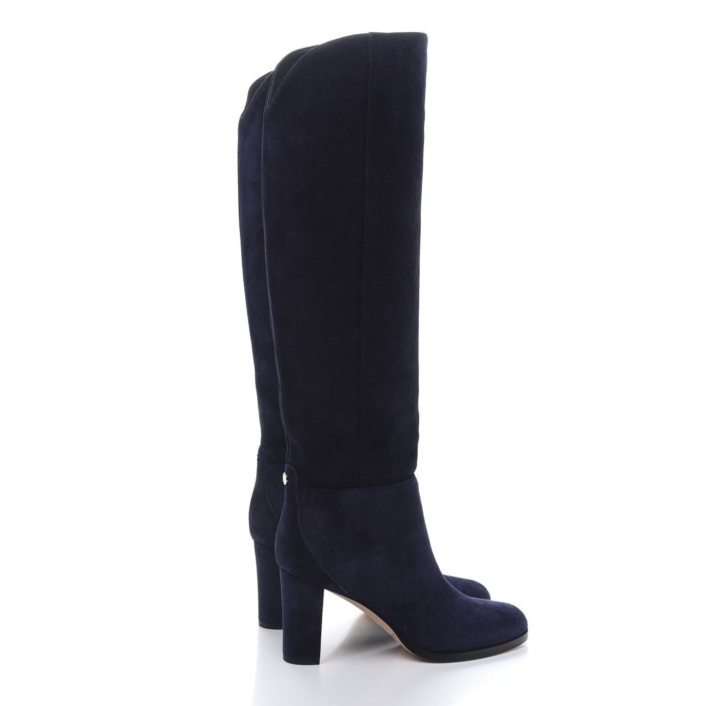 Suede Madalie 80 Knee High Boots 35.5 Navy