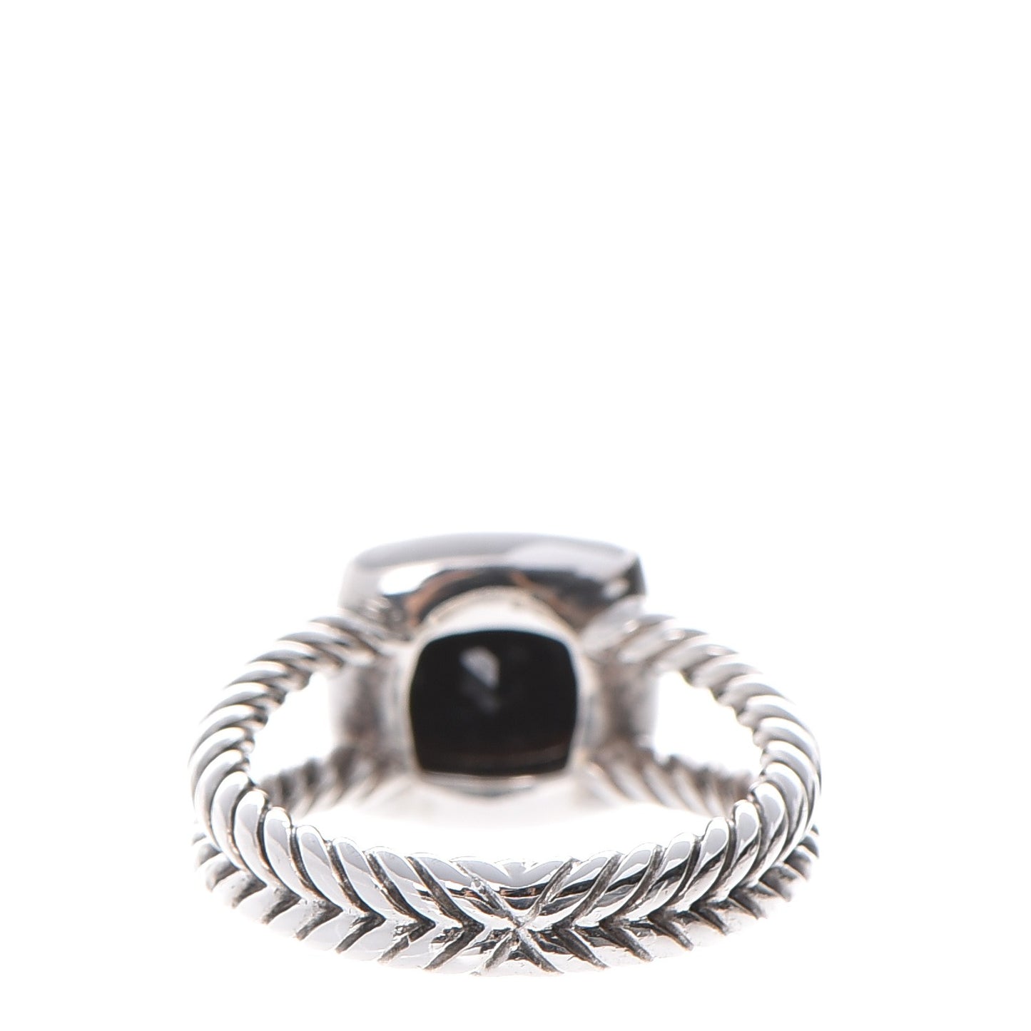 Sterling Silver Diamond Black Onyx 7mm Petite Albion Ring 52 6