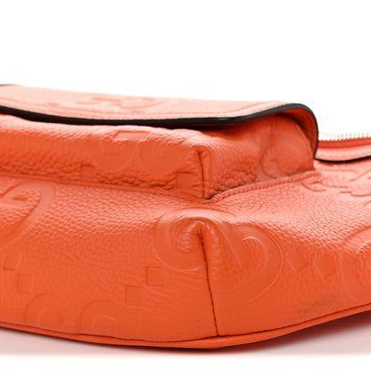 Gucci Piuma Calfskin Jumbo GG Embossed Pocket Belt Bag Good Orange 10 of 10